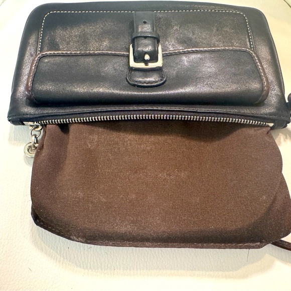 COACH Vintage Black Leather Wristlet - Picture 7 of 8